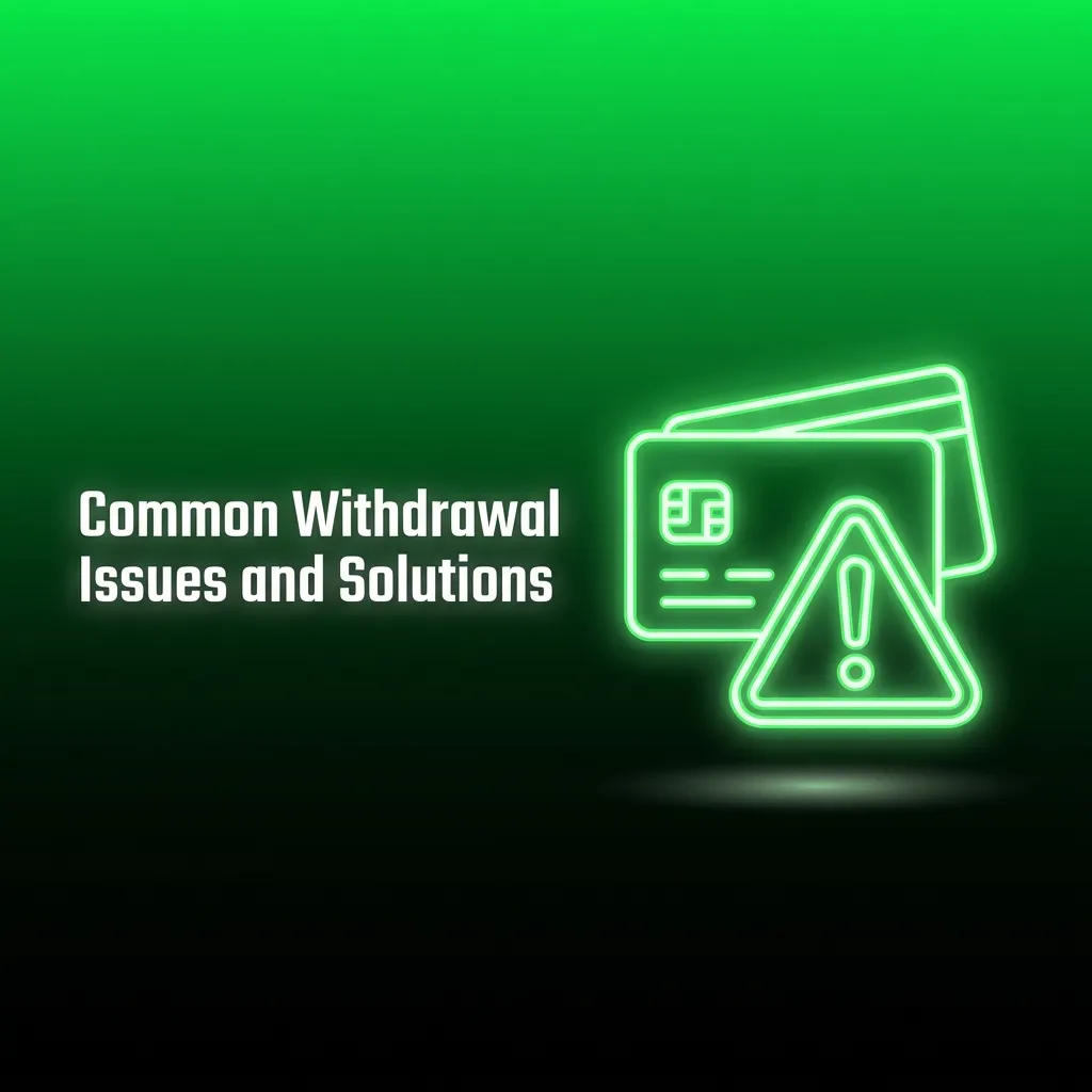 Guide showing common withdrawal issues like verification pending, insufficient balance, and incorrect payment details with solutions.
